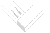 A butt joint with pocket hole screws