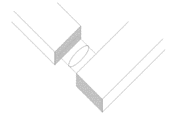A biscuit reinforced butt joint